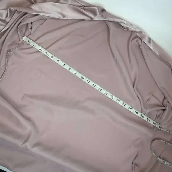 Victorias Secret Satin Robe 3/4 Sleeves XS /S Mid Thigh Length Pink Pockets READ - Picture 13 of 15